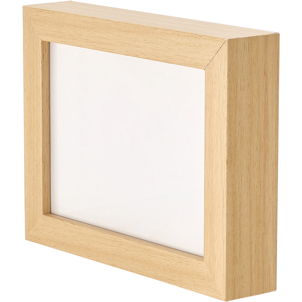 Living and Home Natural Wood Magnetic Photo Frame 6.1 x 7.8 inch Image 3