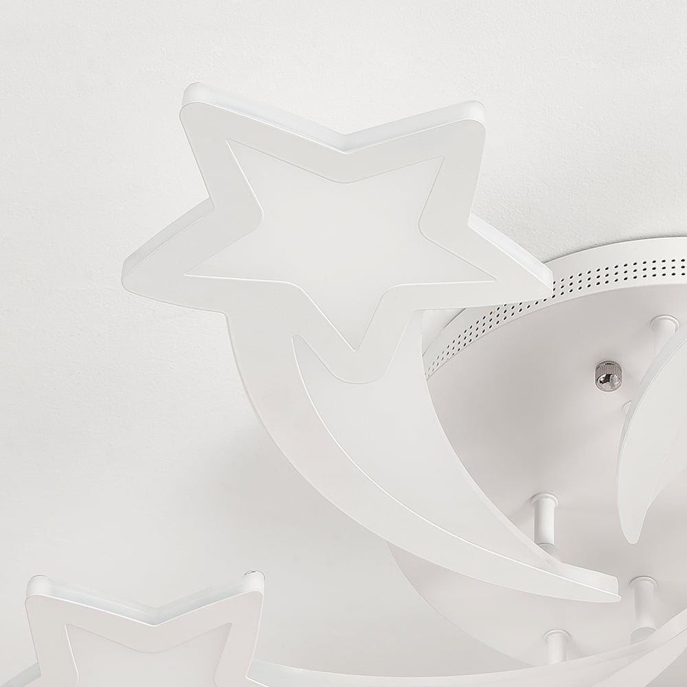 Living and Home 5 White Shooting Star LED Ceiling Light Image 3