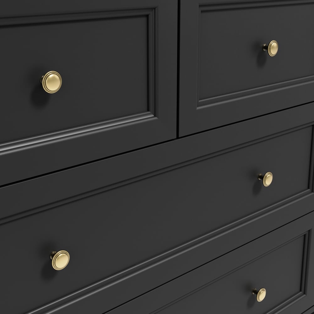 Ives 4 Drawer Black Chest of Drawers Image 7