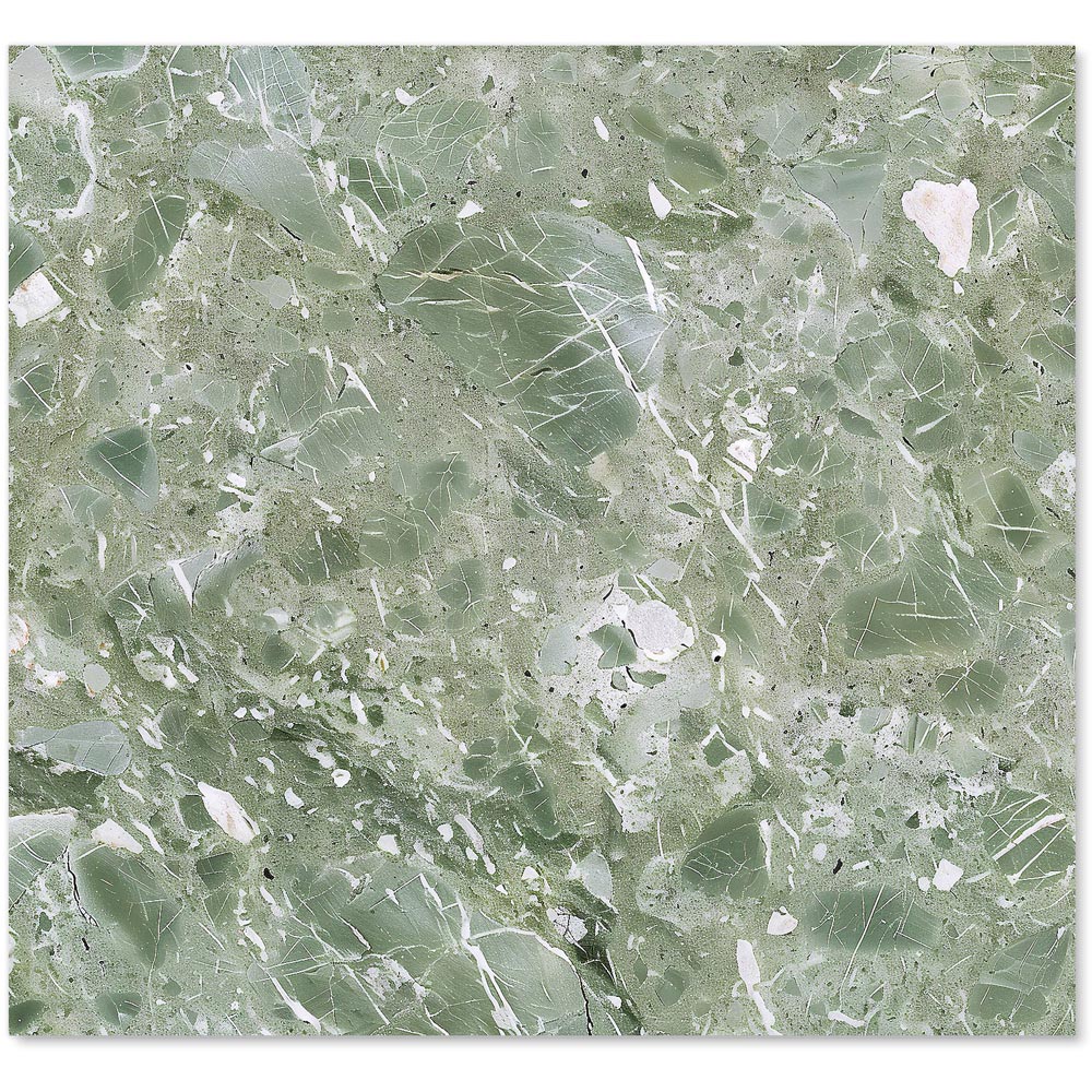 Warren Reed Designer Polished Sage Green Quartz Effect Glass Kitchen Splashback 65 x 70cm Image 2