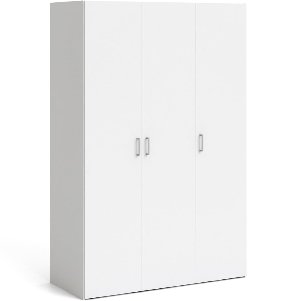 Florence Space 3 Door White Wardrobe Image 2
