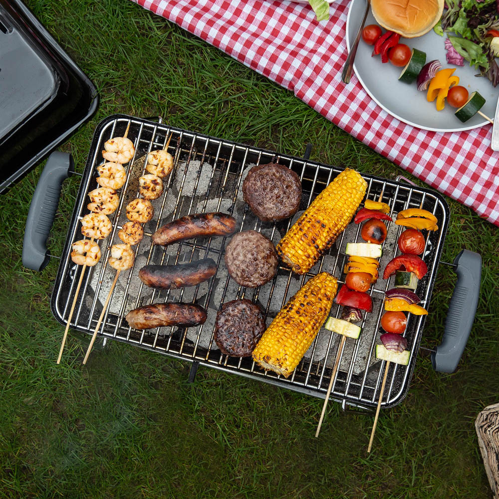 George Foreman Black Portable Charcoal BBQ Image 5