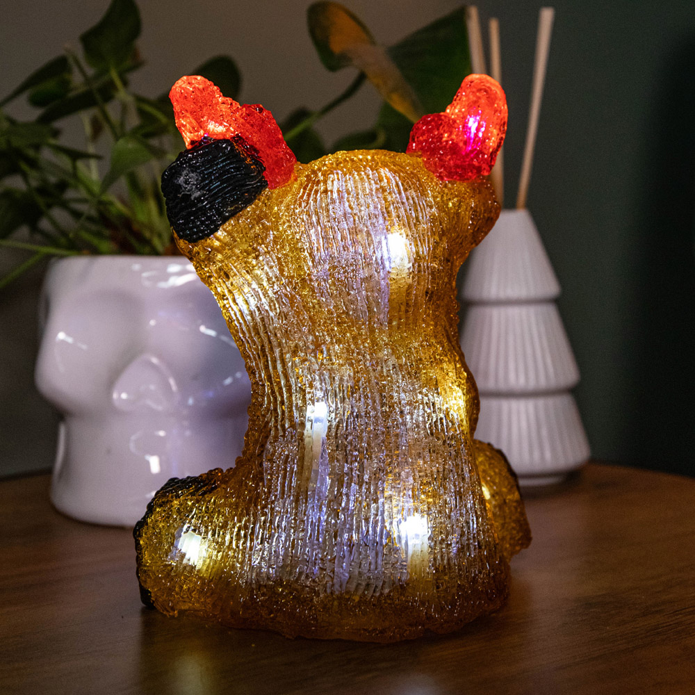 Samuel Alexander Acrylic Sitting Reindeer LED Christmas Decoration 20cm Image 4