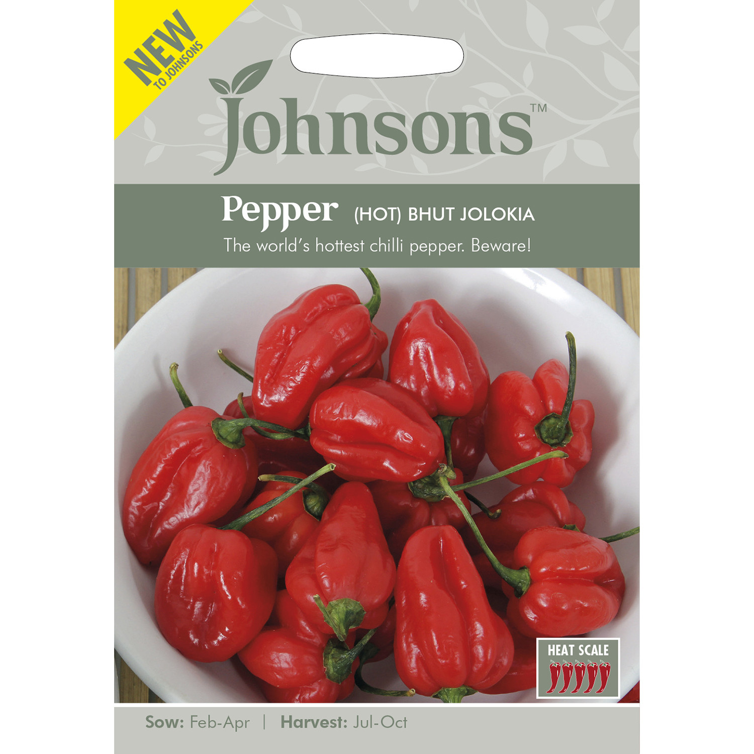 Johnsons Bhut Jolokia Hot Pepper Seeds Image 2