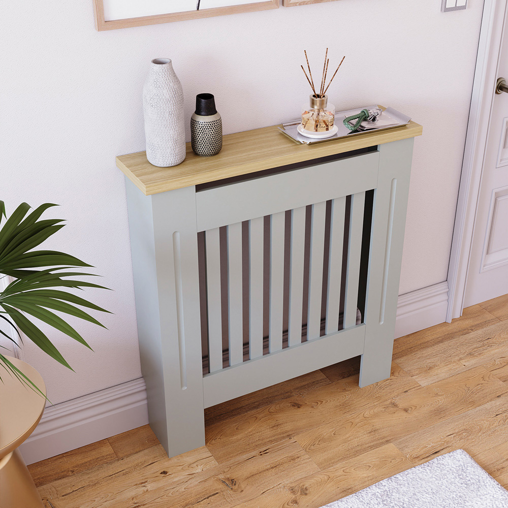 VIDA DESIGNS Arlington Olive Grey Radiator Cover Small Image 6