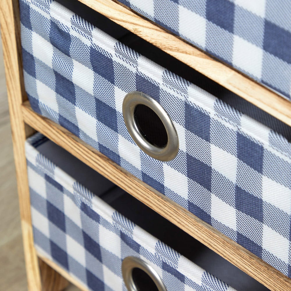 Home Source Weybourne 3 Drawer Fabric Storage Unit Image 4