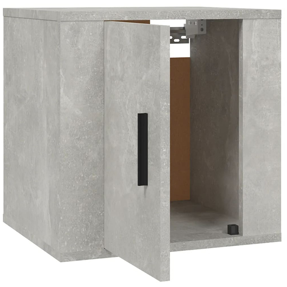 vidaXL Single Door Concrete Grey Wall Mounted TV Cabinet 2 Pack Image 5