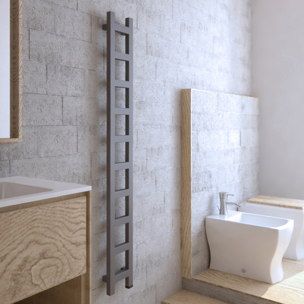 Terma Easy One 1023BTU Sparkling Gravel Taupe Electric Towel Rail 1600 x 200mm Image 2