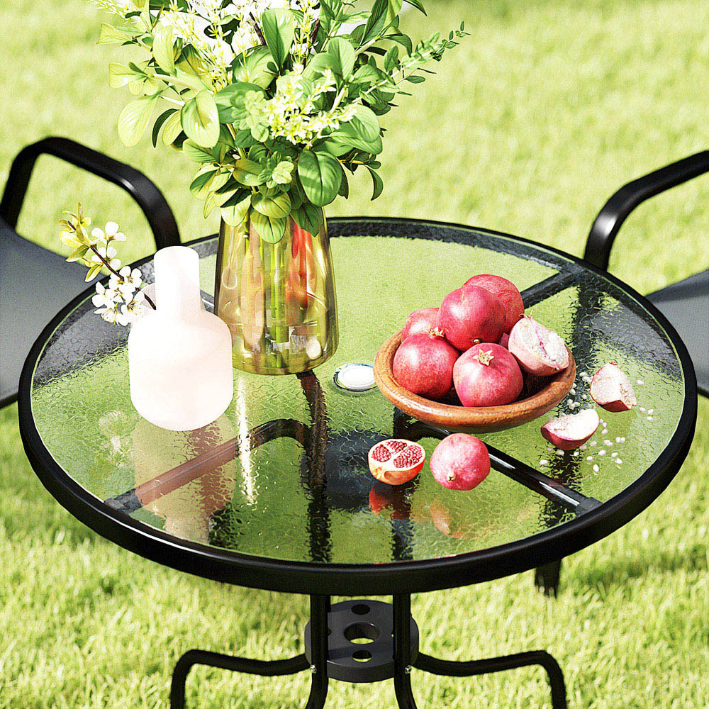 Outsunny 4 Seater Garden Dining Set Grey Image 3