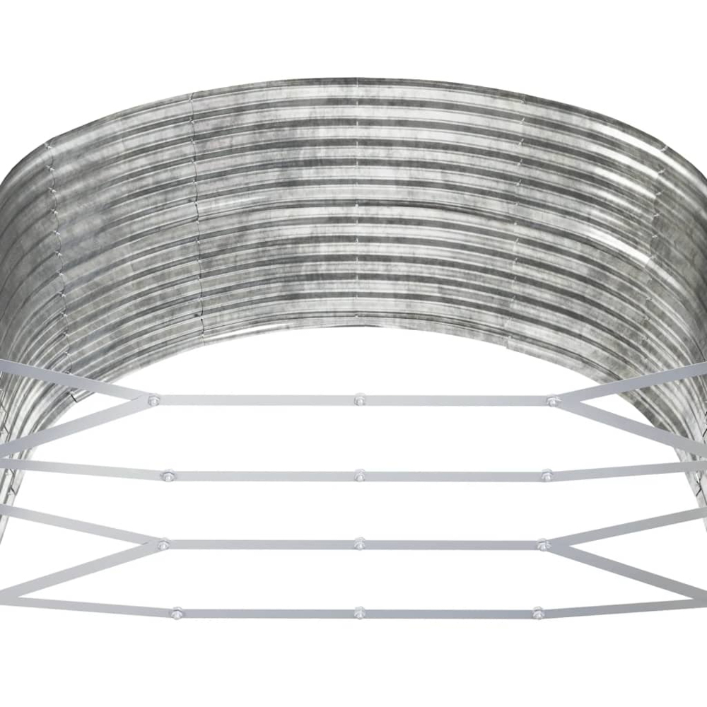 vidaXL Silver Galvanised Steel Raised Garden Bed 68 x 140 x 291cm Image 4