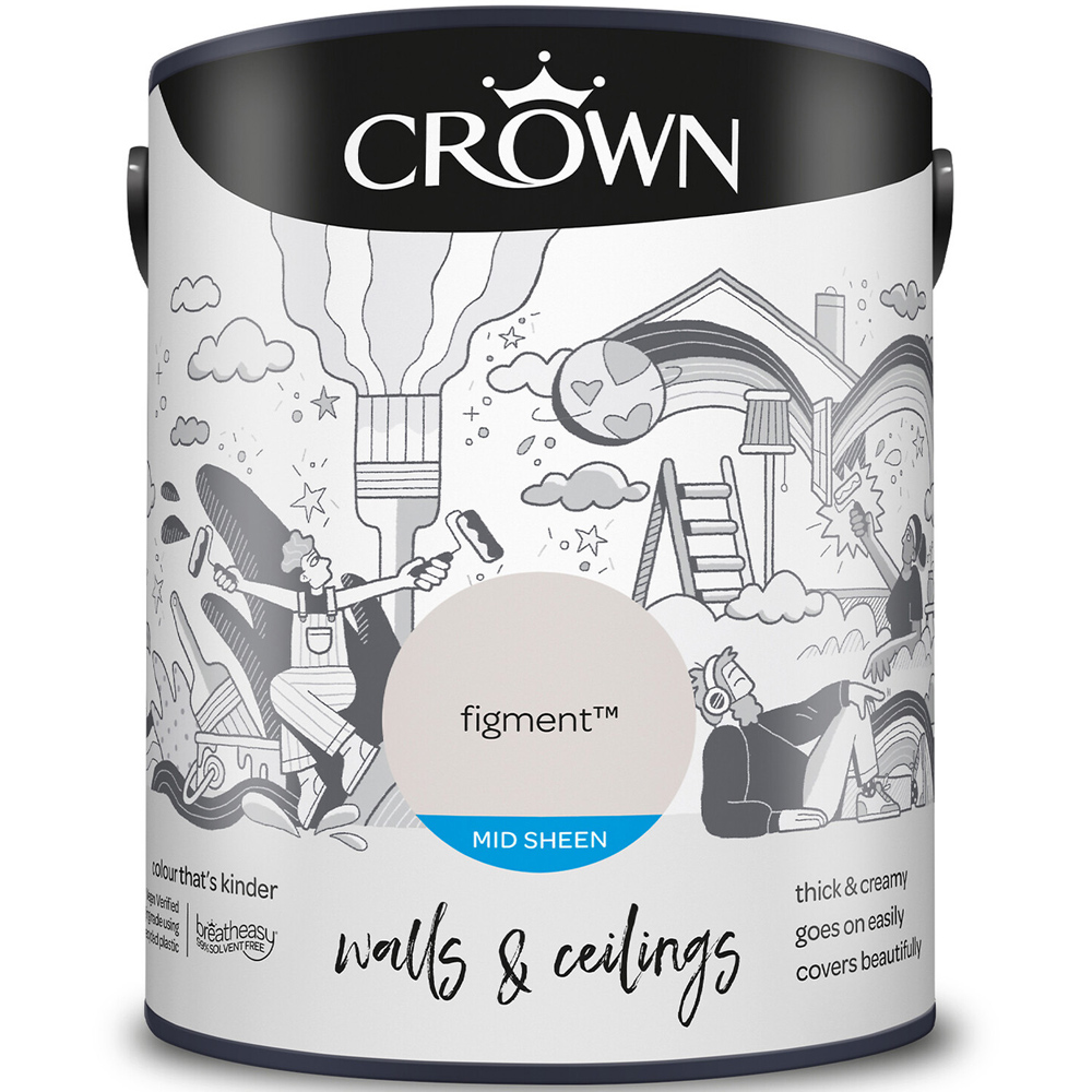 Crown Walls & Ceilings Figment Mid Sheen Emulsion Paint 5L Image 2