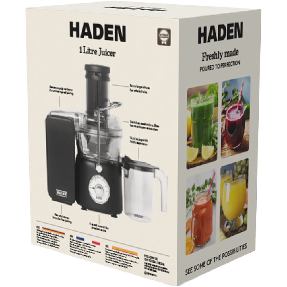 Haden 215352 Black 6 Speed 1L Juicer 800W Image 7