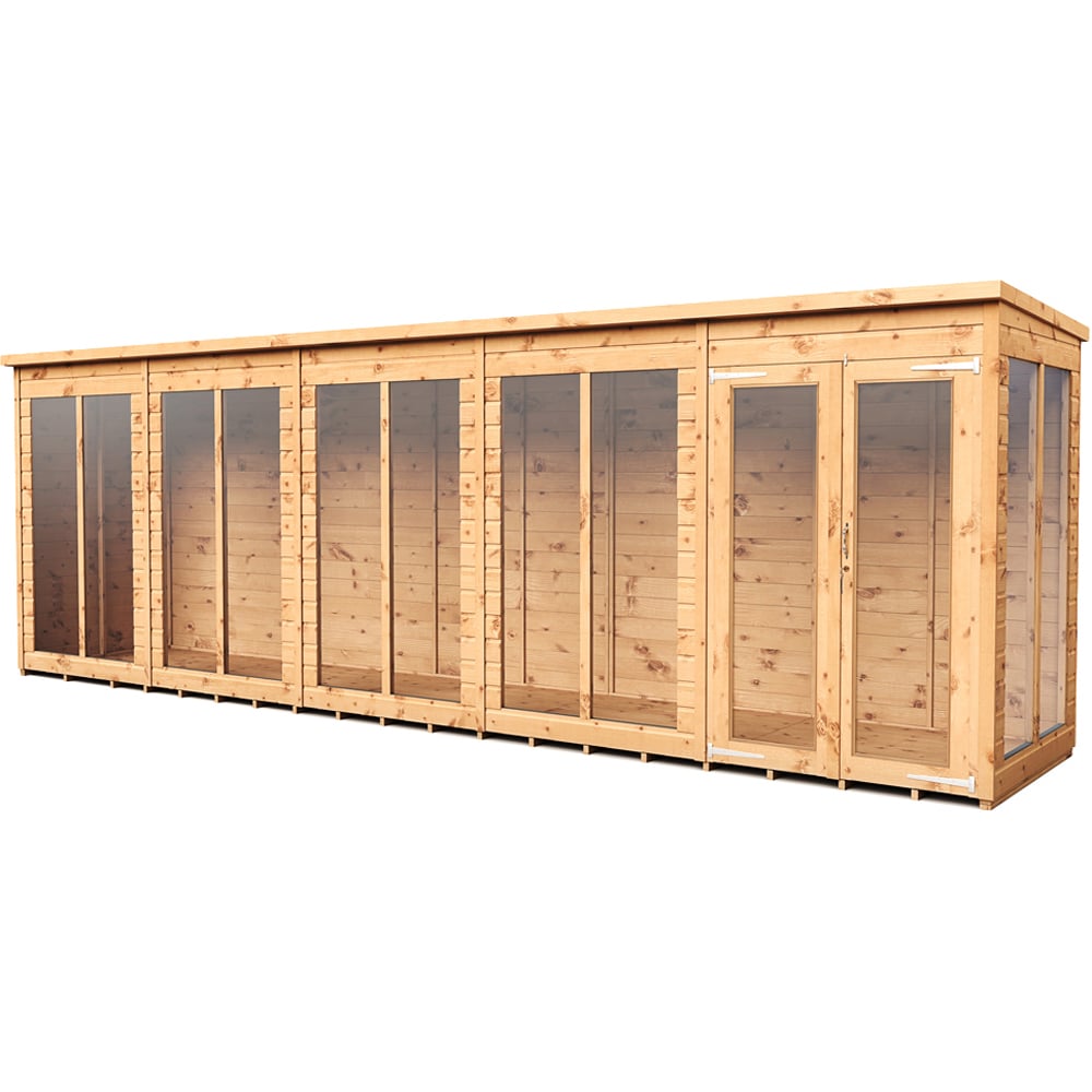 Empire Sheds 20 x 4ft Double Door Tongue and Groove Pent Summerhouse Image 1