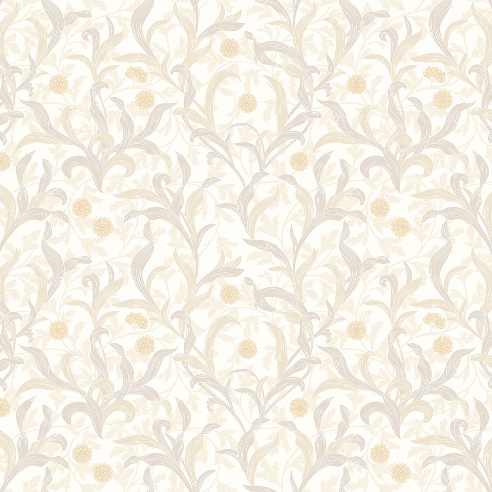 Hoopla Walls Elegance Floral Trail Stone Wallpaper Image 1
