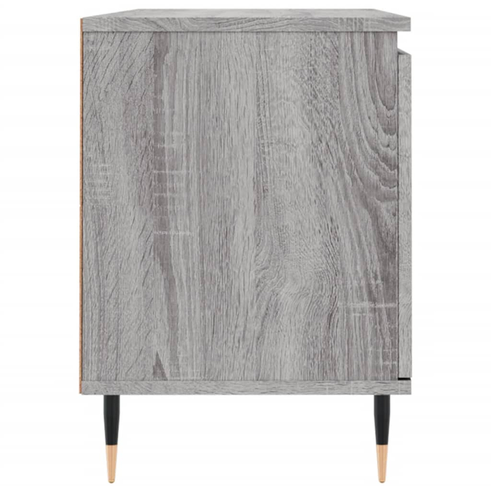 vidaXL 2 Door 2 Shelf Grey Sonoma TV Cabinet Image 7