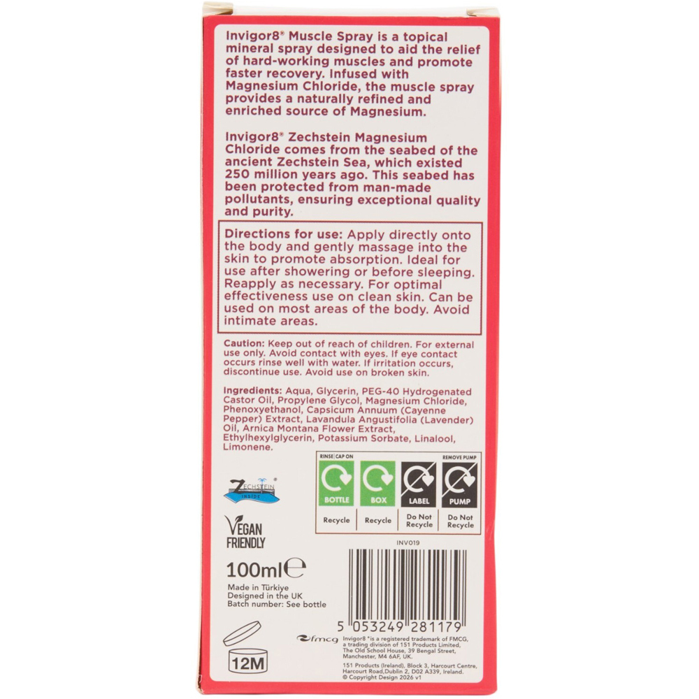Invigor8 Magnesium Muscle Spray Image 3