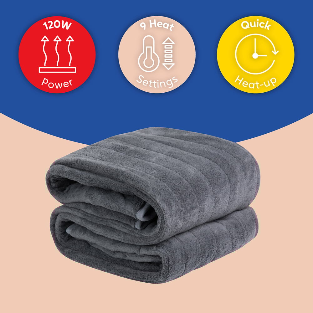 Russell Hobbs RHHT1004GR Grey Microfleece Heated Throw 180 x 130cm Image 8