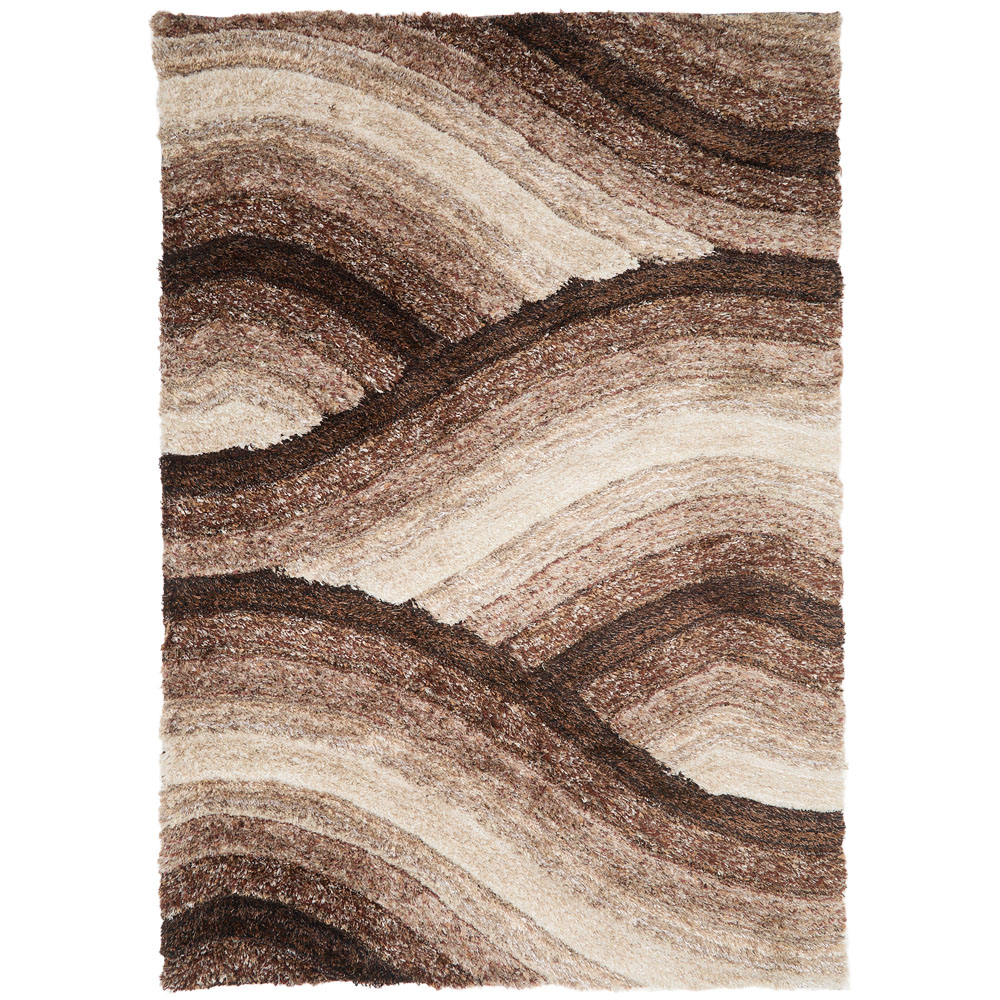 DS Living Wave Mocha Ultra Plush Rug 160 x 230cm Image 1