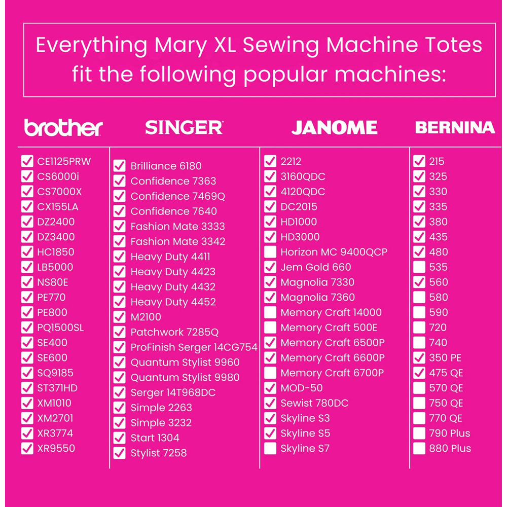Everything Mary EVM12775-2 Quilted Black Collapsible Rolling Sewing Machine Case 55.8 x 34.3 x 45cm Image 3