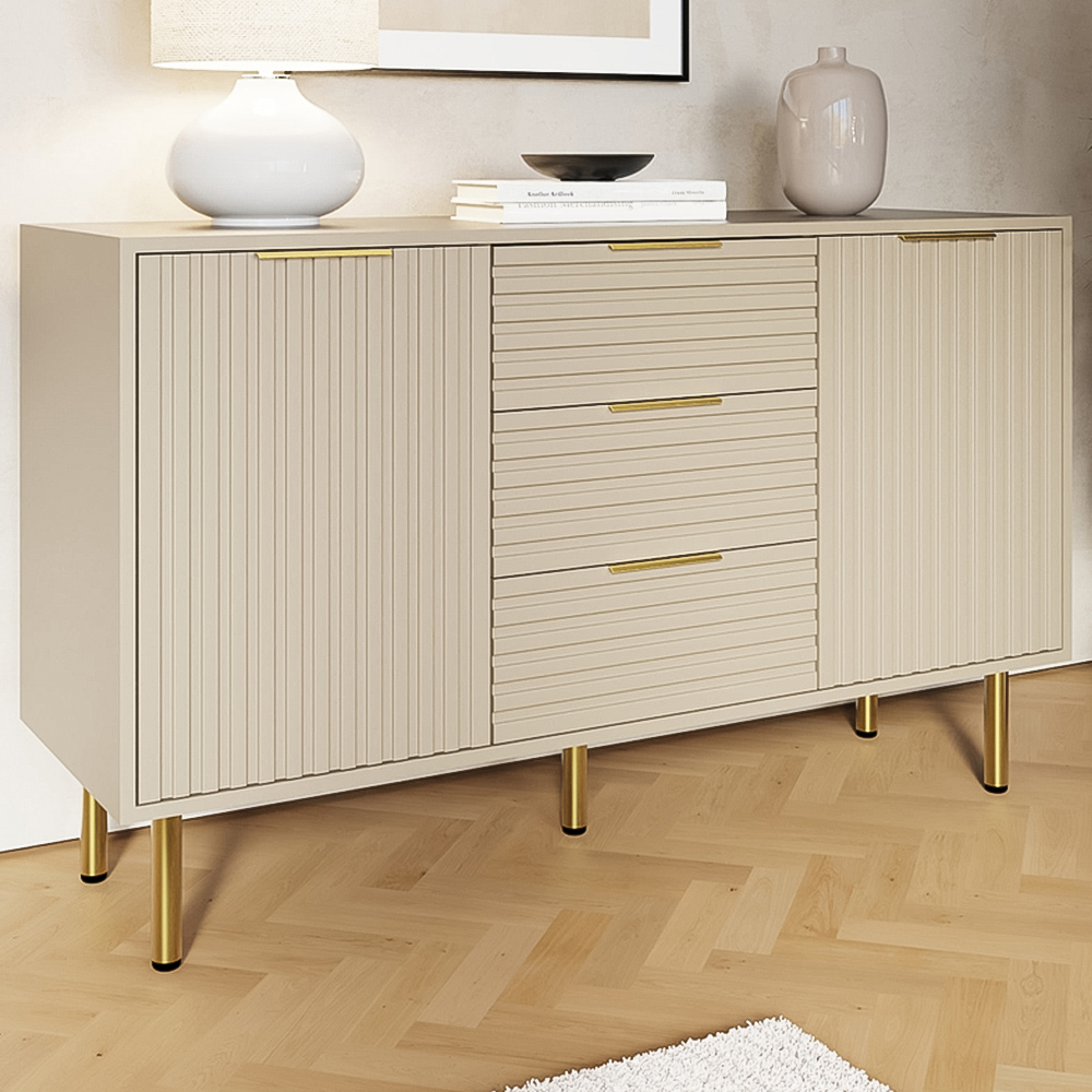 GFW Nervata Cream Sideboard Image 1