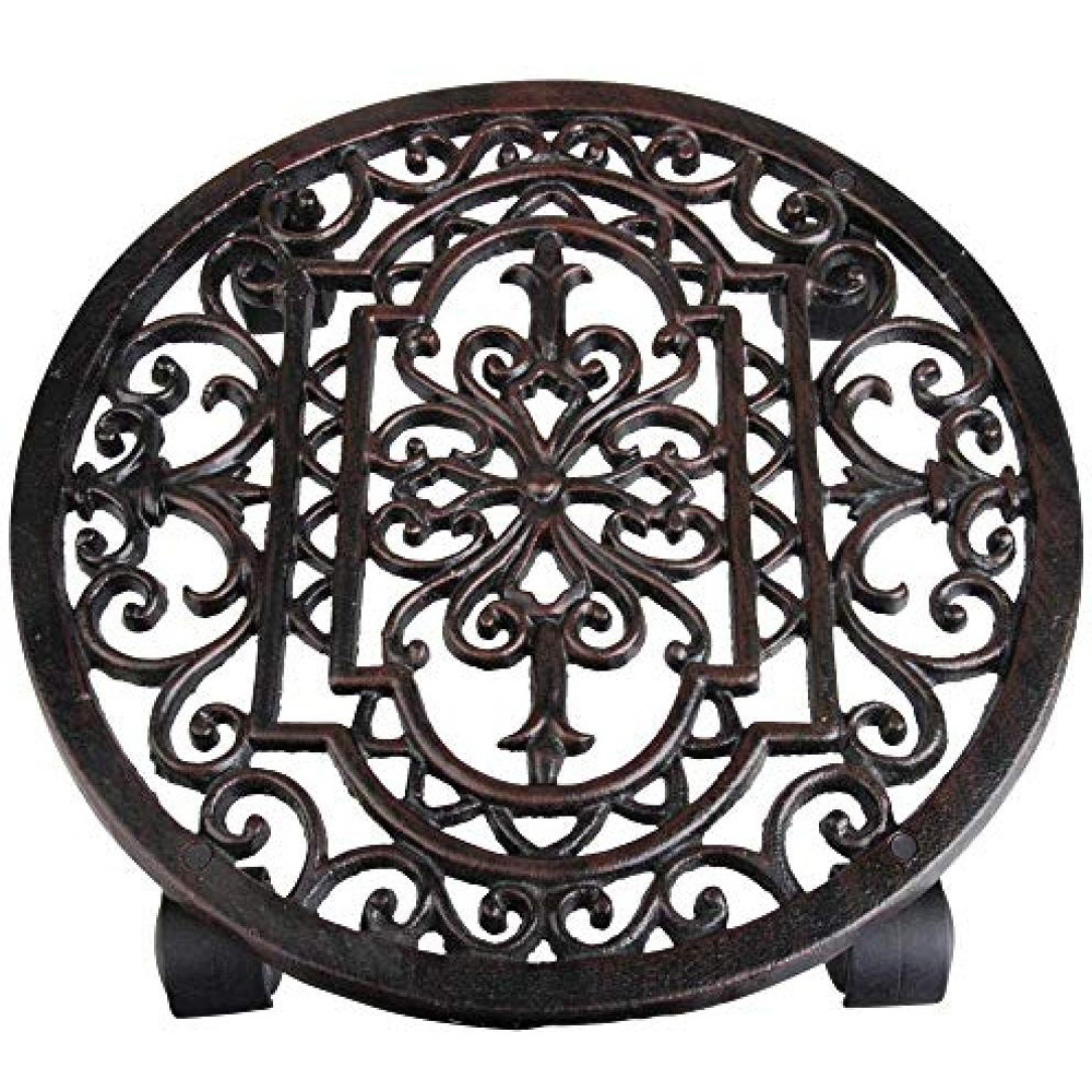 Fallen Fruits Round Plant Trolley with Wheels Image 1