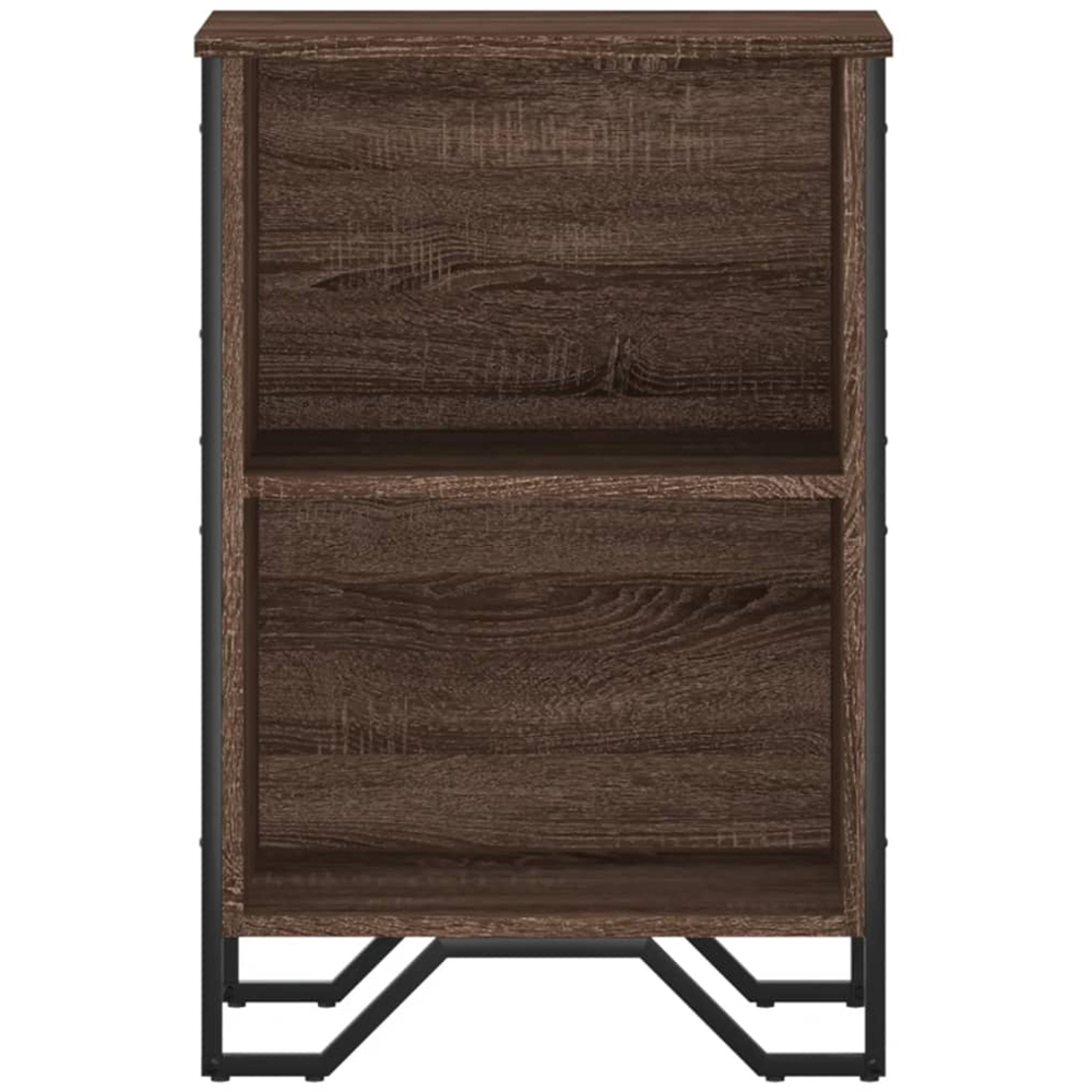 vidaXL 2 Shelf Brown Oak Bookcase Image 3