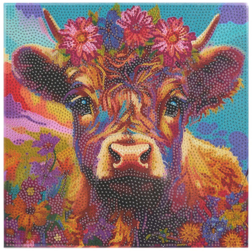 Rainbow Cow or Rainbow Pig Crystal Canvas Kit Image 6