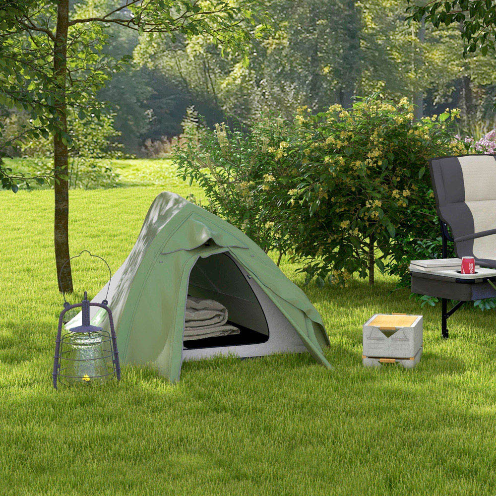 Outsunny 1-2 Person Camping Tent Green Image 2