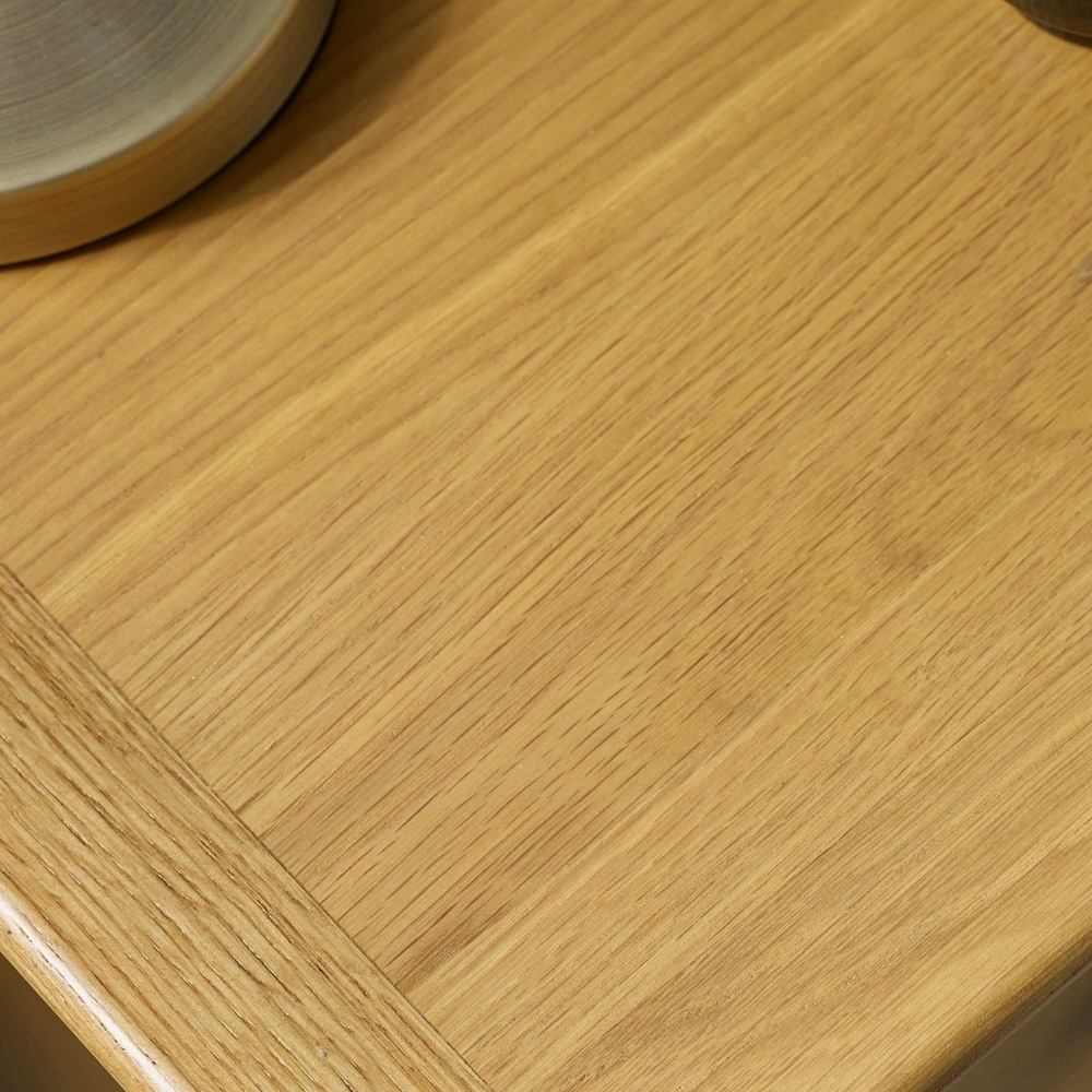 Julian Bowen Somerset Single Drawer Single Shelf Oak Compact Bedside Table Image 6