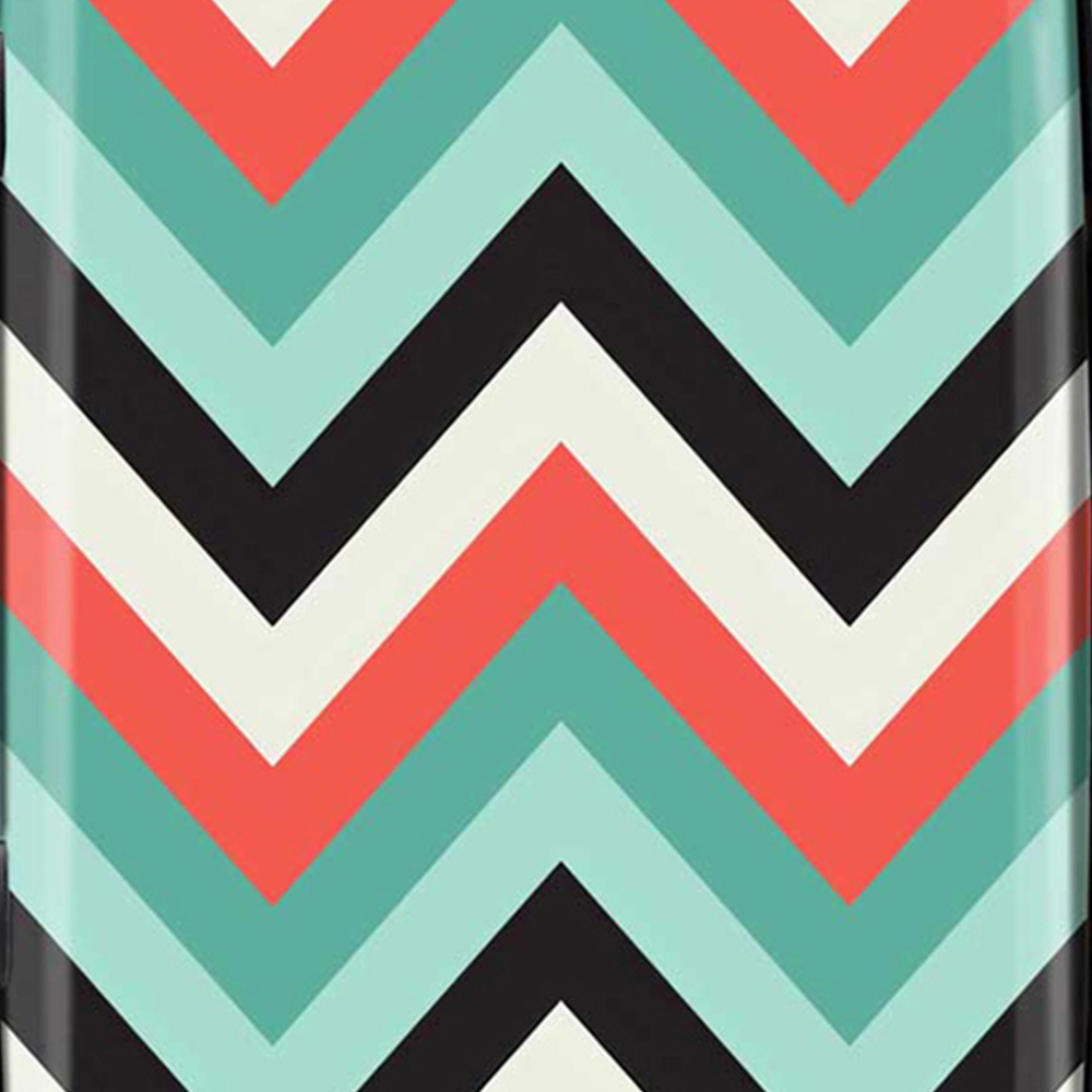 Warren Reed Designer Medium Geometric Coloured Chevron Pattern Suitcase Image 3