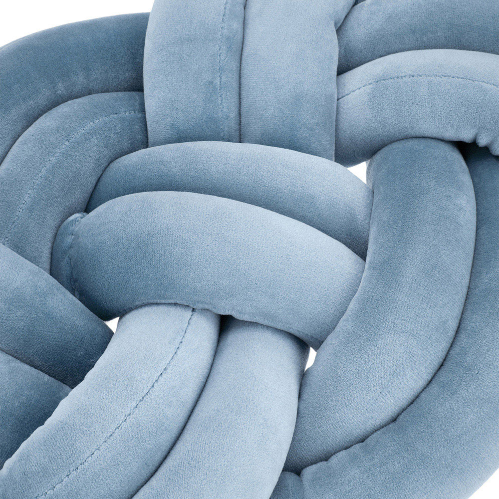 Living and Home Sky Blue Knotted Sofa Cushion 35 x 45cm 2 Pack Image 4