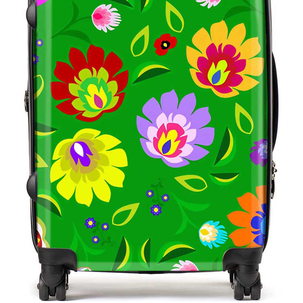 Warren Reed Designer Medium Polish Folk Floral Suitcase Image 2