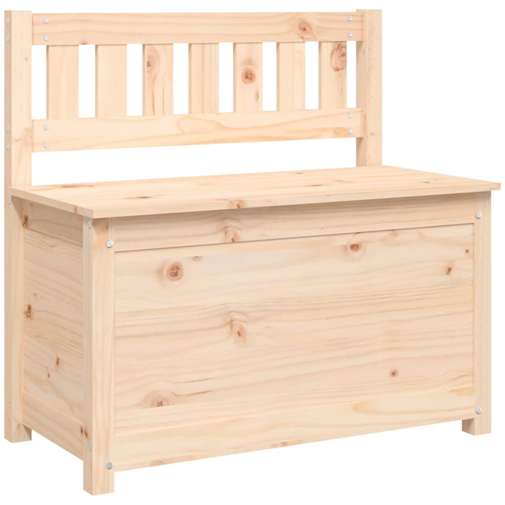vidaXL Natural Solid Wood Pine Storage Bench 80 x 41 x 77cm Image 6