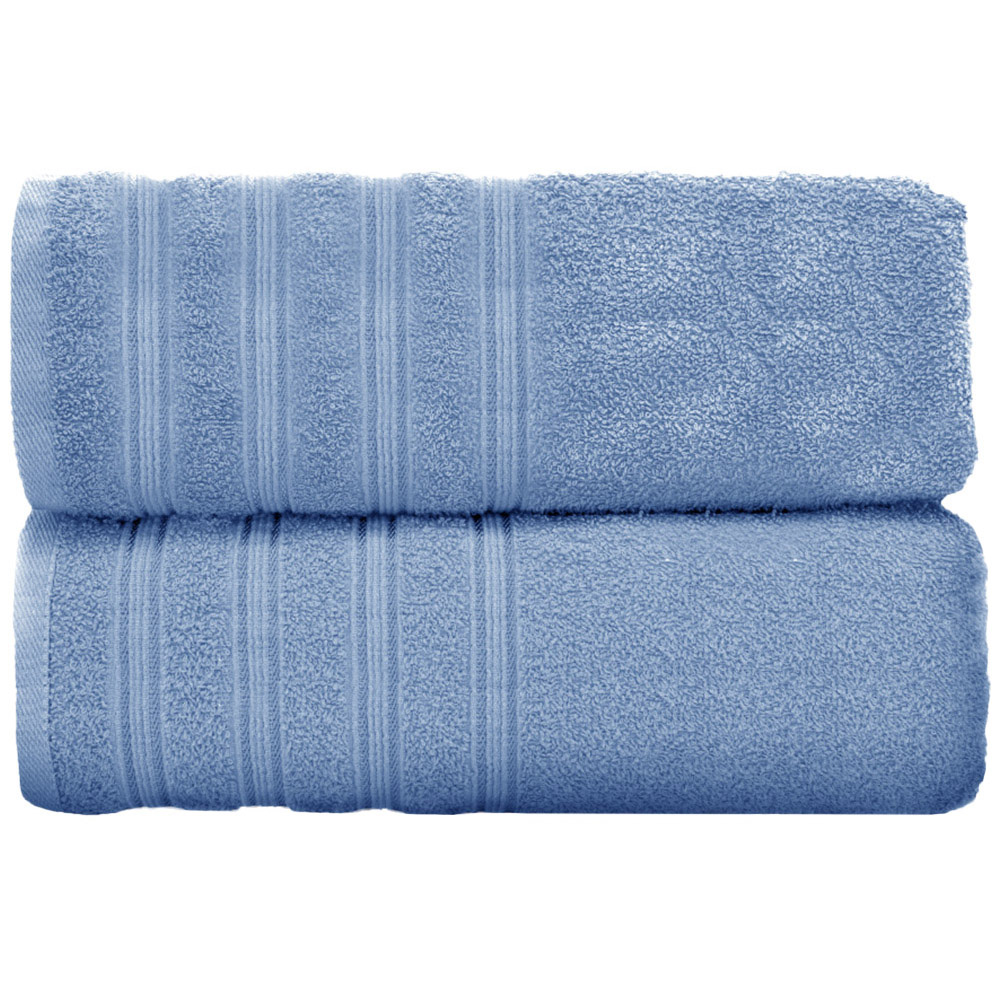 Velosso Hampi Cotton Blue Bath Sheet Set of 2 Image 1