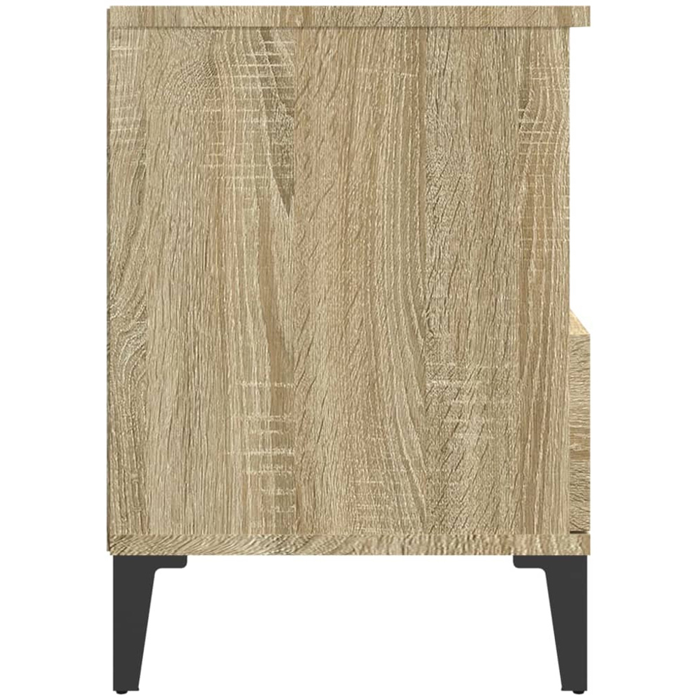 vidaXL Single Drawer Single Shelf Sonoma Oak Wooden Bedside Cabinet Image 7