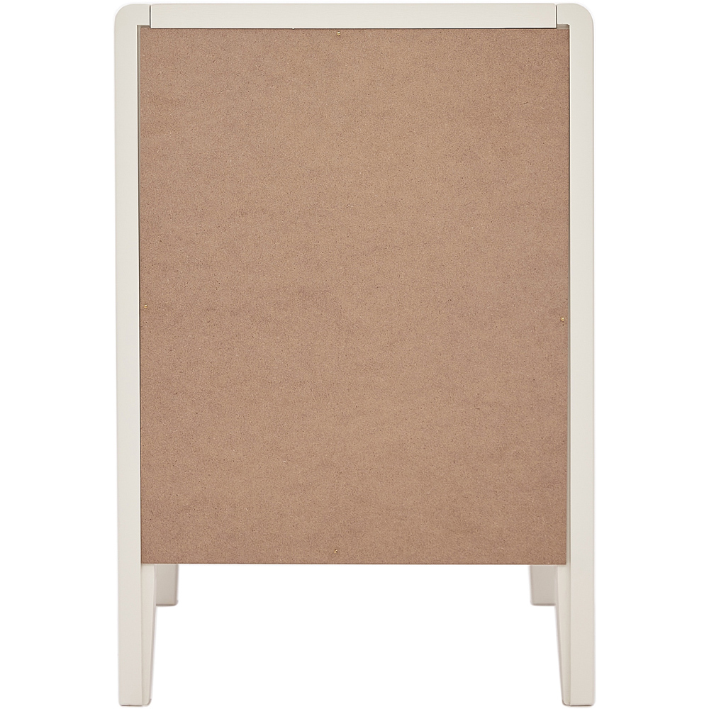 Castel 2 Drawers White Bedside Table Image 4