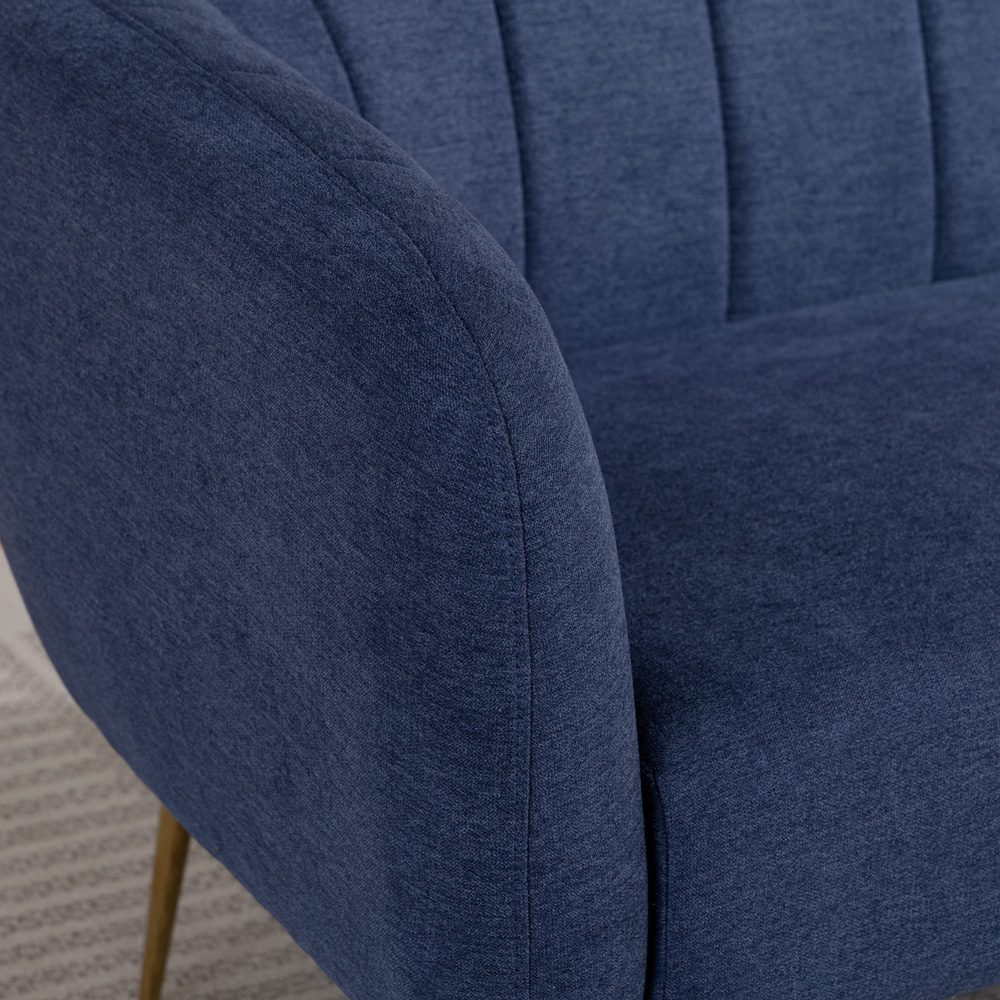 Artemis Home Stanton 2 Seater Denim Fabric Shell Accent Sofa Image 2
