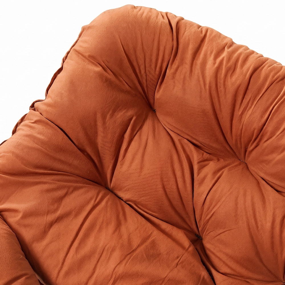 Living and Home Orange Cushion PE Rattan Rocking Chair Image 4