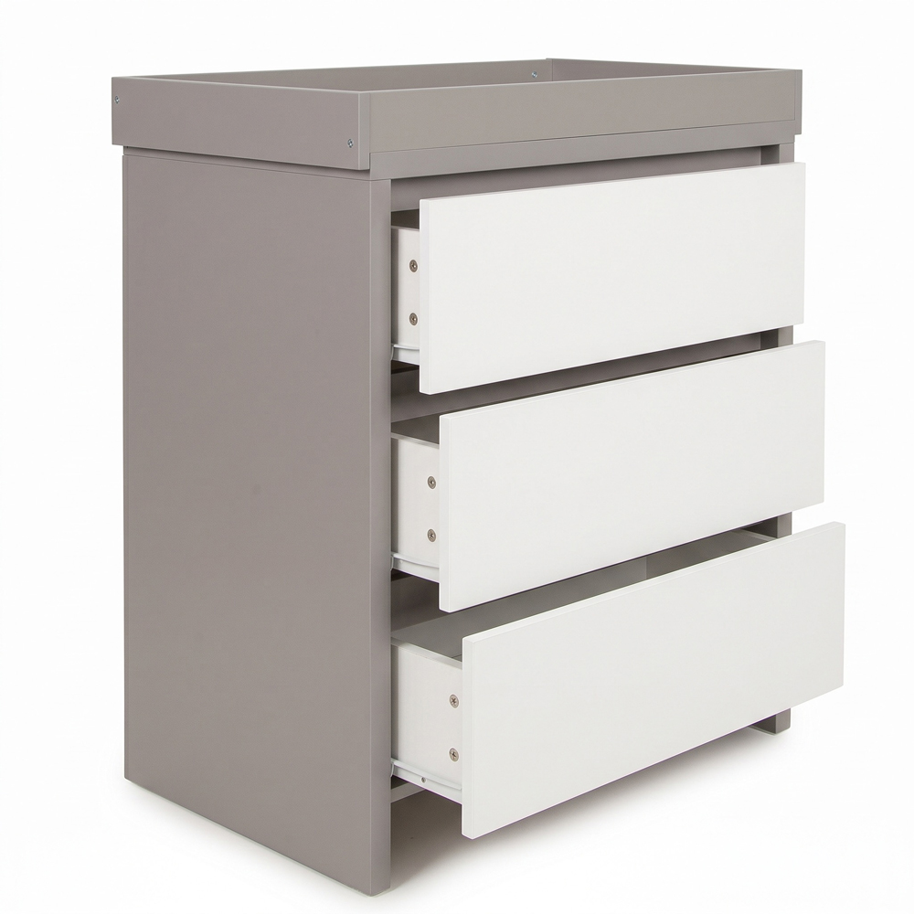 Shefa 880 3 Drawer Grey and White Kids Changing Unit Image 3
