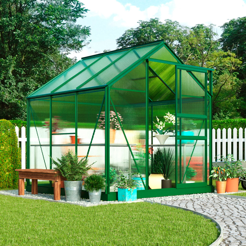 Garden Gear Grey 6.2 x 6.2ft Greenhouse Image 2