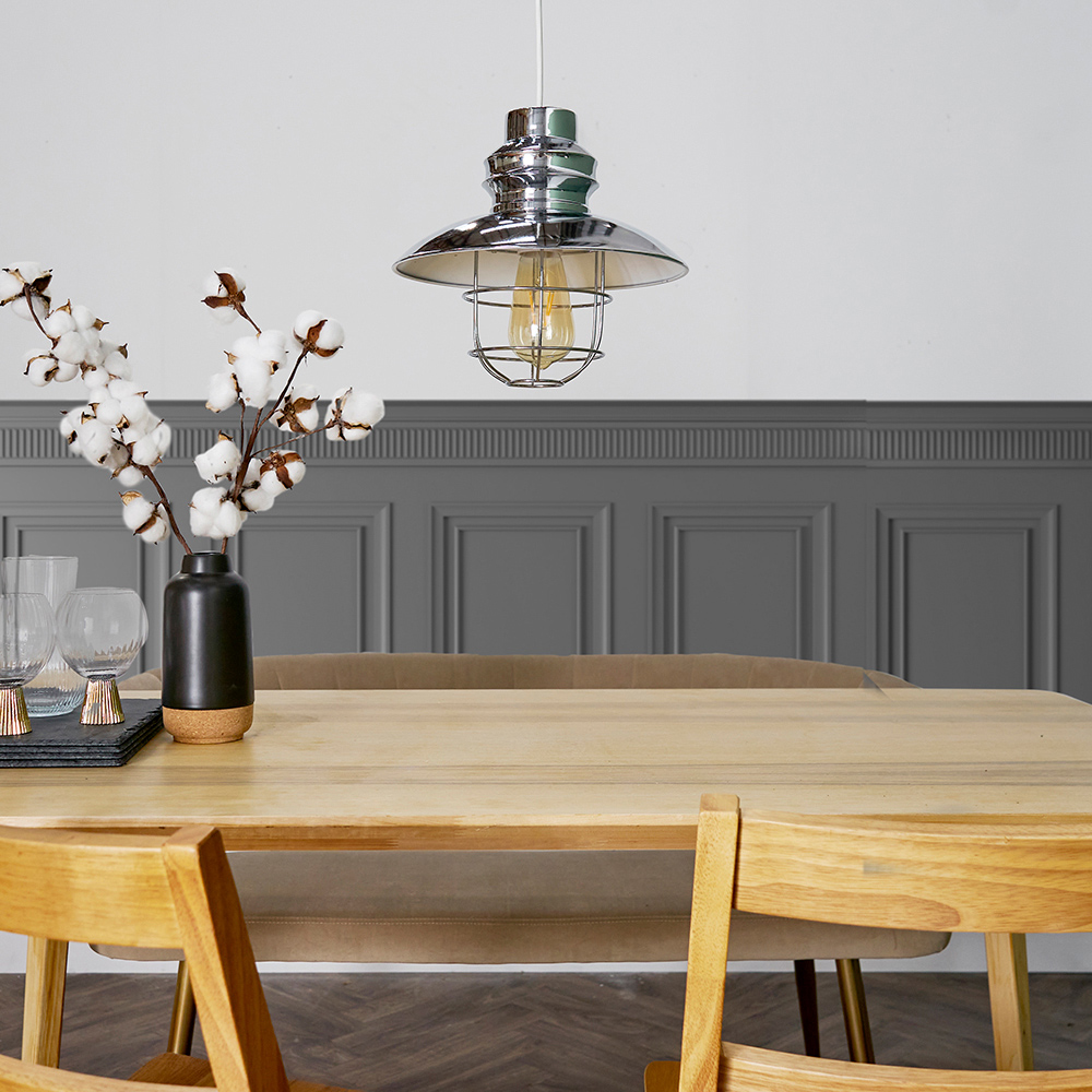 ValueLights Penglai Chrome Fishermans Basket Ceiling Pendant Lamp Shade Image 2