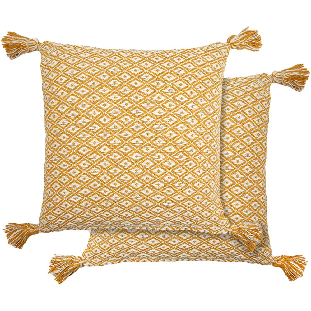 Serene Stockholm Ochre Cushion Cover 43 x 43cm Image