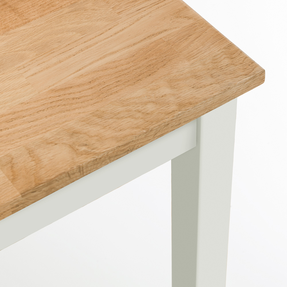 Julian Bowen Coxmoor 2 Seater Square Dining Table Ivory and Oak Image 4