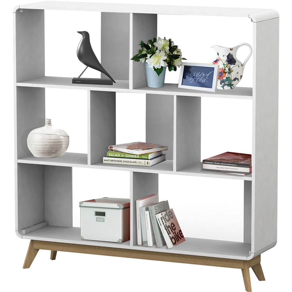 Loft24 Cassie 7 Shelf White Display Unit Image 3