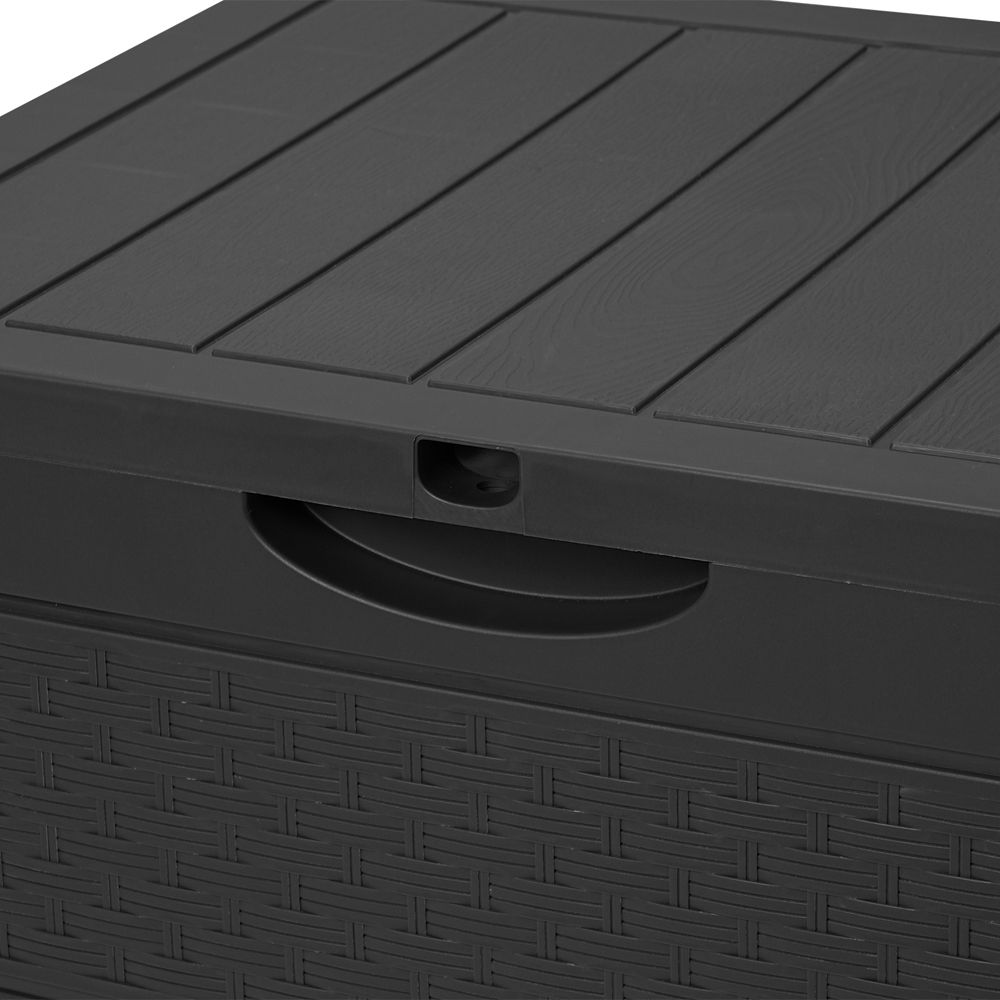 Living and Home Black Waterproof Rattan Texture Storage Box 126L Image 5