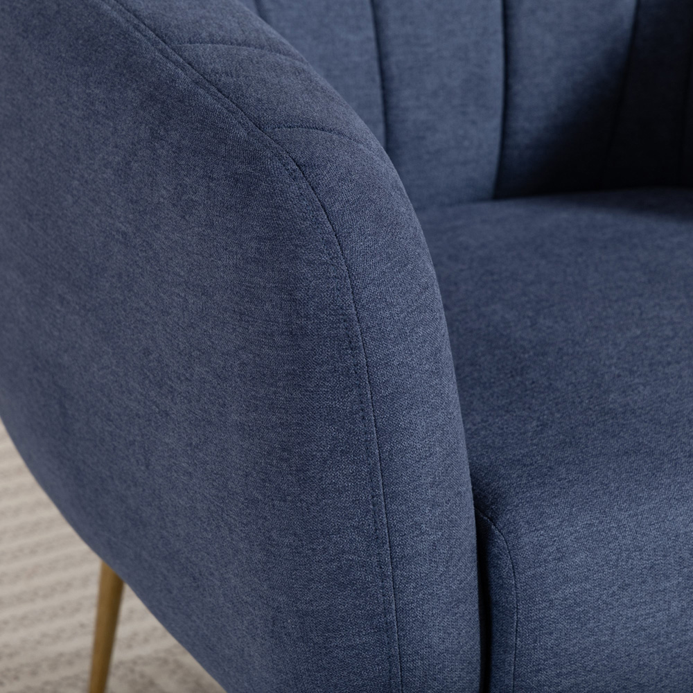 Artemis Home Stanton Denim Fabric Shell Accent Chair Image 2