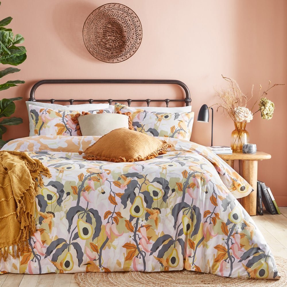 furn. Huerta Single Multicolour Tropical Duvet Cover Set Image 4