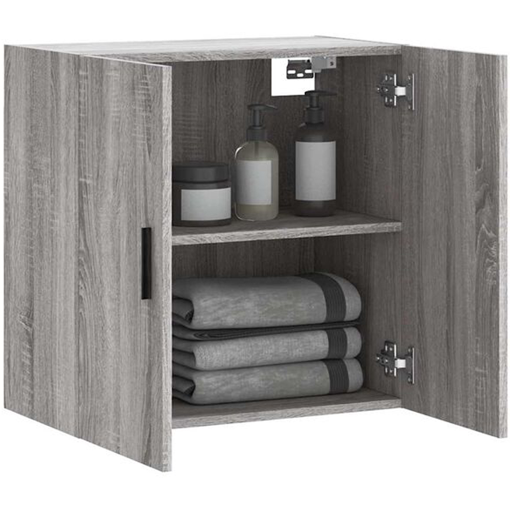 vidaXL 2 Door Grey Sonoma Oak Wall Cabinet Image 3