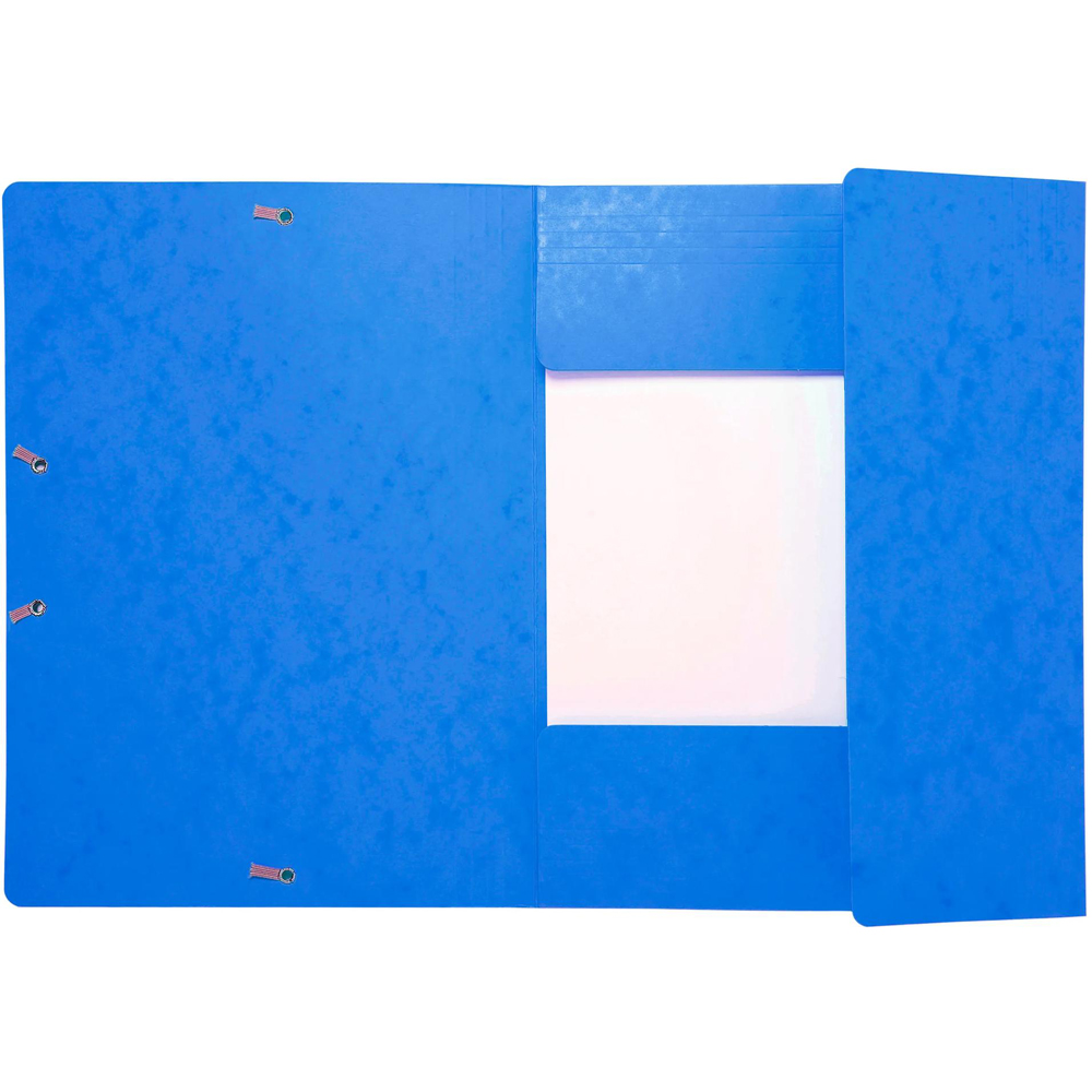 Exacompta Flap A4 Blue 3 Elastic Folder 25 Pack Image 2