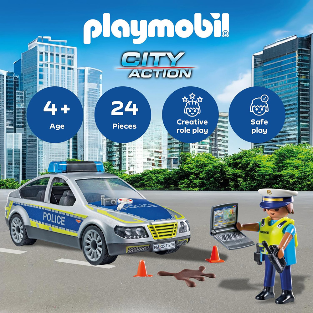 Playmobil Action Heroes Police Patrol Car Playset Image 4